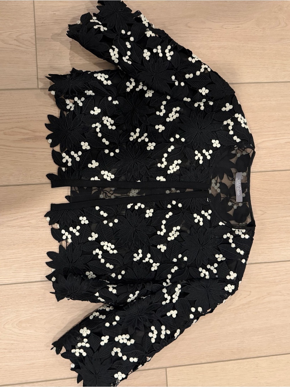 Lela Rose silk embroidered jacket